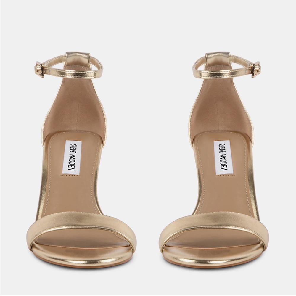 STEVE MADDEN Dylann Gold Women's Heels - Picture 3 of 8